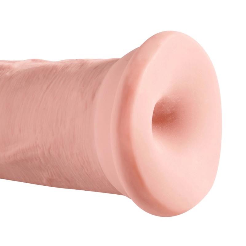 King Cock Plus - Realistyczne Naturalne Dildo Z Przyssawką 28 CM Jasny Kolor Skóry